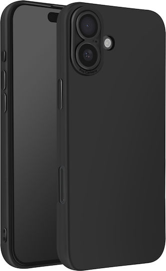 Avizar Hülle iPhone 16 Plus Silikon Weich Dünnes Leichtes Design Schwarz