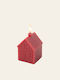 Beauty Home Коледна Бордо Свещ Дом 11.5x6см