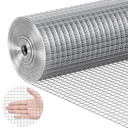 Vevor Sârmă Pentru Garduri De Grădină Galvanizată 61x720cm Argintie