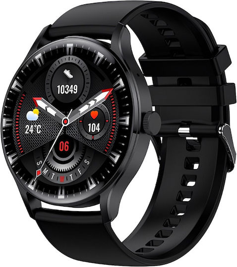 Ceas Inteligent Avatar Fashion Brățară Fitness Idealstore Ecran Tactil Complet HD 1.28 Asistent Vocal Apel Bluetooth Apelare Control Acces NFC Android-iOS Monitorizare SpO2 Ritm Cardiac Somn Multi-sport Baterie de Lungă Durată Ediția Neagră