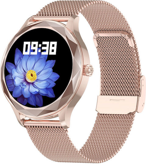 Smartwatch Diamond Dt86 Idealstore Premium Design 1.09 Inch Display Lcd Screen Ip67 Waterproof Compatible Android Ios Bluetooth 5 Health Monitoring Functions Call Text Notifications Pedometer Stopwatch Metal Bracelet