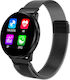 Brățară Fitness Smartwatch Ecran Complet 68 Brățară Metalică Magnetică Monitorizare Ritm Cardiac Monitorizare Somn Tensiune Arterială Apeluri Notificări Facebook Sms Rezistent la Apă Ip67 Ecran Tactil Complet 1.23 Negru