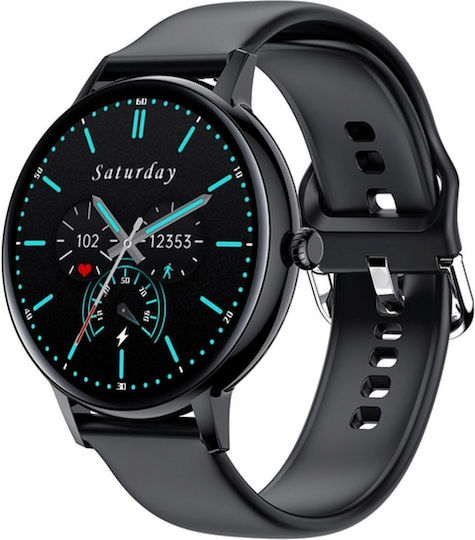 Xoxo Idealstore Brățară Fitness Smartwatch Ecran Tactil Complet Ips Apeluri Bluetooth Notificări Monitorizare Ritm Cardiac Oxigen în Sânge Somn Muzică Ip67 Multi-sport Asistent Vocal Android-ios Baterie de Lungă Durată Ediția Neagră