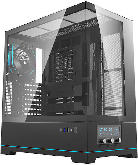 Darkflash DY451 PRO Gaming Midi-Turm Computergehäuse mit RGB-Beleuchtung Schwarz