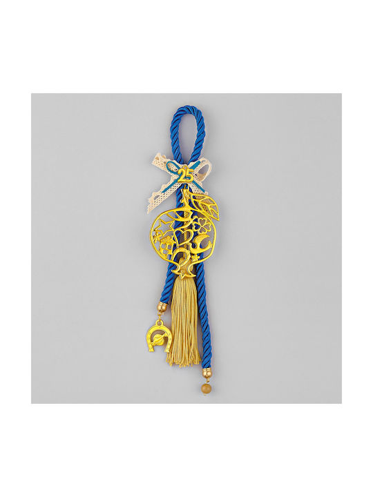 Christmas Hanging Gold-Blue Charm Eg24004