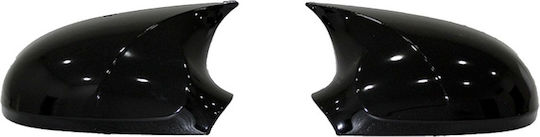 Set 2 Capace Oglindă Stil Batman Skoda Superb 2008-2015 Culoare Negru Pian Negru Lucios Instalare Ușoară Rezistent la UV Material Premium