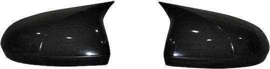 Set 2 Capace Oglindă Stil Batman Renault Captur 2020 Încoace Culoare Negru Pian Negru Lucios Instalare Ușoară Rezistent la UV Material Premium