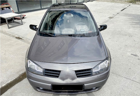 Set 2 Capace Oglindă Stil Batman Renault Megane II 2002-2009 Culoare Negru Pian Negru Lucios Instalare Ușoară Rezistent la UV Material Premium