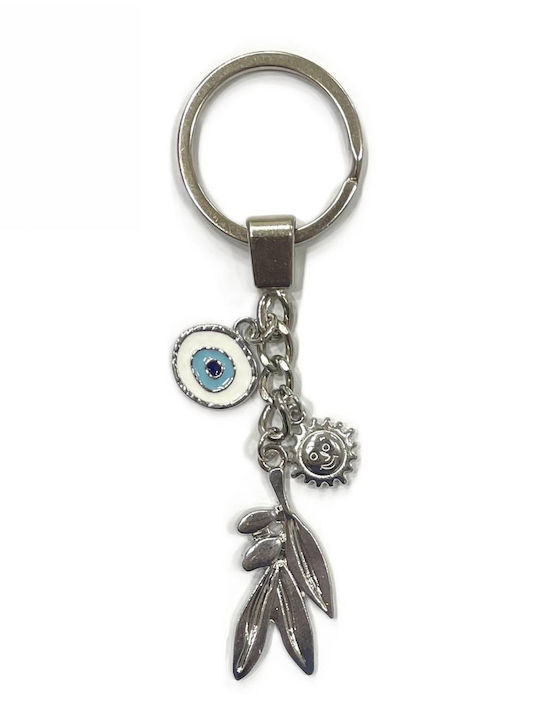 Kostibas Fashion Keychain Metallic Silver