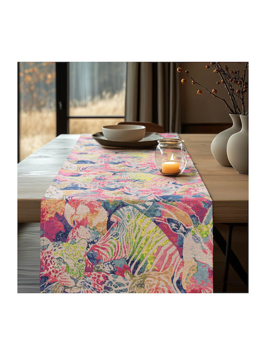 Beauty Home Expressionist Jungle Animals Christmas Tablecloth Runner