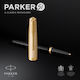 Parker 51 Deluxe Black Resin Gold Trim Fountain Pen 18k Solid Gold Nib 3026981235122 Nibs Fine 18k