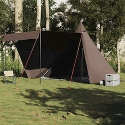 vidaXL Tipi Campingzelt Braun für 6 Personen 48...