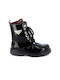 Scarpy Kids PU Leather Boots with Zipper Black