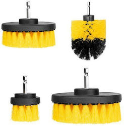 Satz von 4 Reinigungsbürsten Adapter für kabellosen Bohrer Mittlere Steifigkeit Langlebiges Material Reinigt perfekt Fliesen Waschbecken Duschkabinen Toiletten