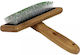 Bamboo Groom Brush Small for Long-Haired Dogs for Coat Grooming Gray