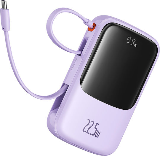 Baseus Qpow Pro+ Power Bank 10000mAh 22,5W Ladeleistung / Schnellladung Lila