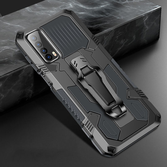 Machine Back Cover Σιλικόνης / Πλαστικό Γκρι (Huawei P Smart 2021)