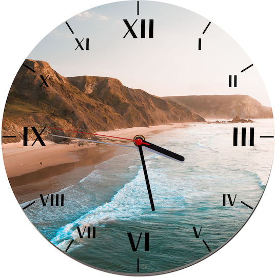 Wanduhr Wohnzimmer Strand Berge Dekoration 30cm