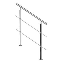 Balustradă din oțel inoxidabil 2-3 trepte Vivatechnix 1000 X 104 X 1060 mm unghi reglabil 0° 45° accesorii de montare 2 X traverse