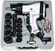 Fervi 0044 Impact Pneumatic Wrench Set 1/2 Square Drive 320 Nm 7000 Rpm Accessories Included