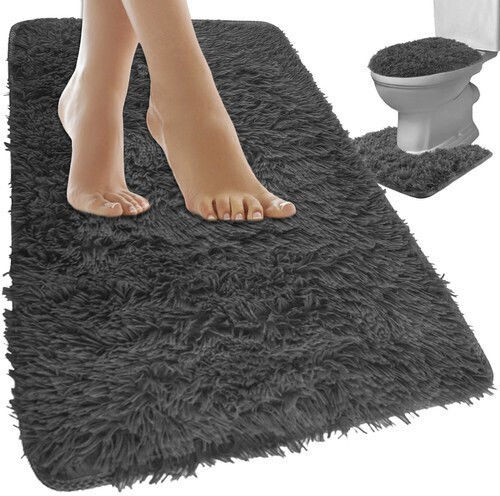 Bathroom Mat Set Gray Ruhhy 24353
