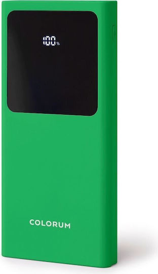 Colorum Power Bank 10000mAh 22.5W with 2 USB-A Ports and USB-C Port xGreen