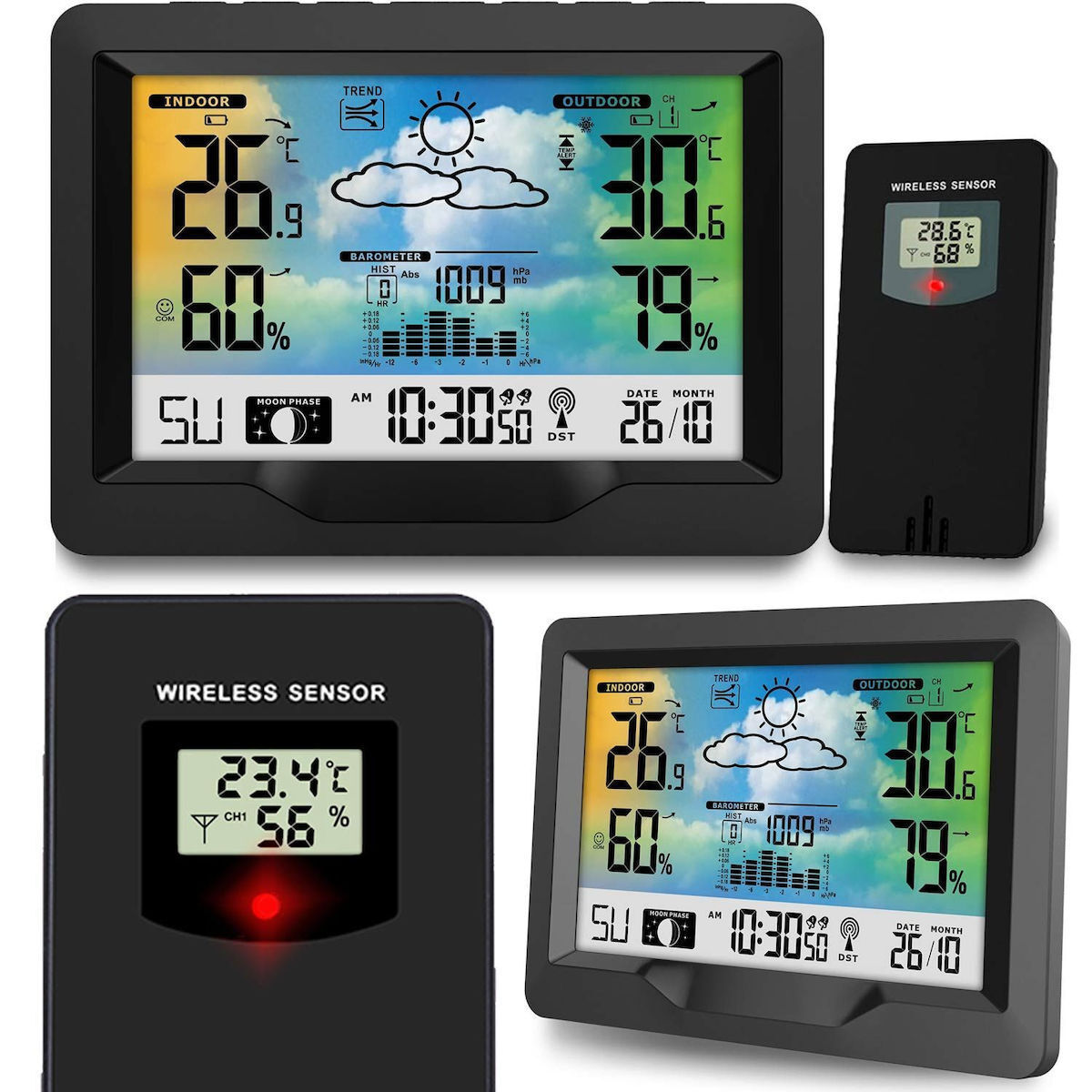 Professional Wireless Weather Station Idealstore Barometric Pressure