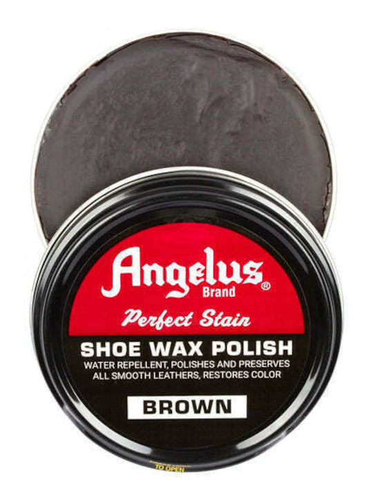 Παστα Περιποιησης Δερματινων Παπουτσιων Wax Polish 60ml Angelus Καφε