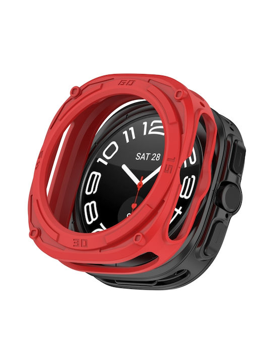 Silikonhülle in Rot Farbe für Samsung Galaxy Watch Ultra 47mm