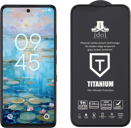 Idol 1991 0.25mm Full Glue Tempered Glass Μαύρο (TCL 50)