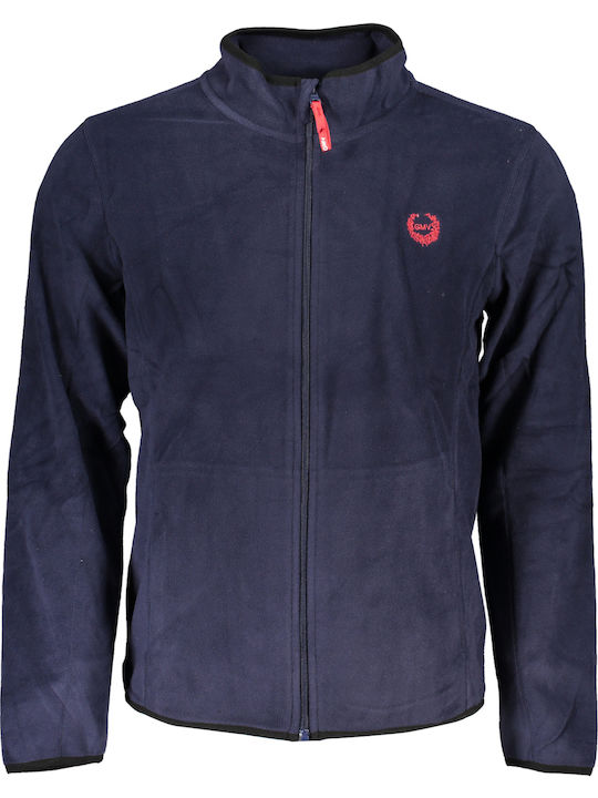 Gian Marco Venturi Herren Fleecejacke Marineblau