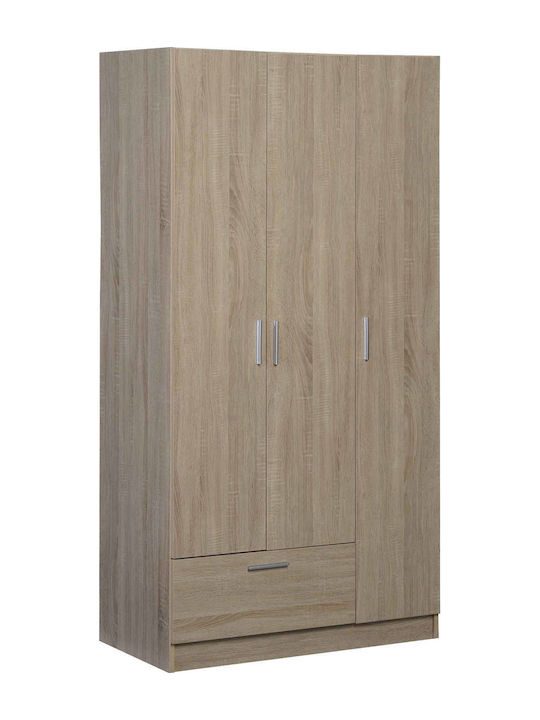Ușă triplă Dulap de Haine Wilson 3ds Fusiko 90x45x180cm
