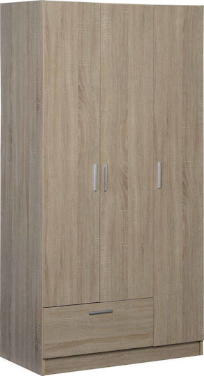 Wilson 3ds Τρίφυλλη Ντουλάπα 90x45x180cm Wilson 3ds Τρίφυλλη Ντουλάπα 90x45x180cm