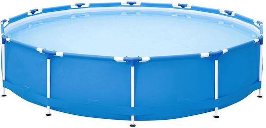 Piscină cu Cadru Metalic Family Idealstore Dimensiuni 366 X 76 Cm Include Supapă de Golire a Apei Capacitate Pompă de Filtrare 6503 L Material Pvc Metal Culoare Albastru Ideală pentru Veri Fierbinți