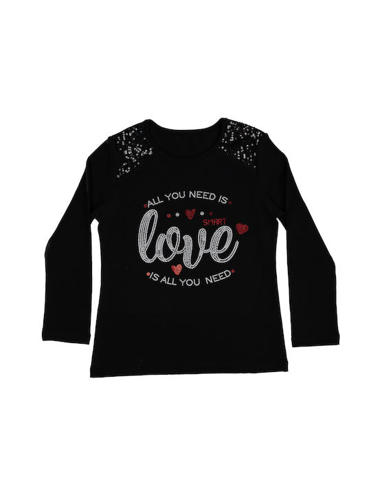 Joom Children's Shirt Long Sleeve Black