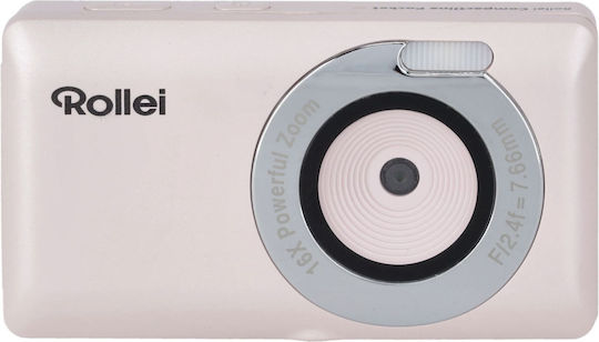 Rollei Compactline Pocket Compact Φωτογραφική Μηχανή 50MP με Οθόνη 2.4" και Ανάλυση Video 2688 x 1520 pixels Ροζ