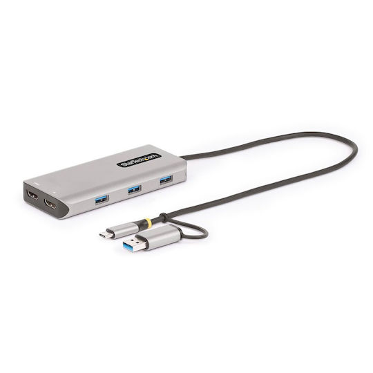 StarTech USB-C Docking Station με HDMI 4K PD Γκρι (167B-USBC-MULTIPORT)