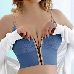 Wlinsq Women's Sports Bra without Padding Blue