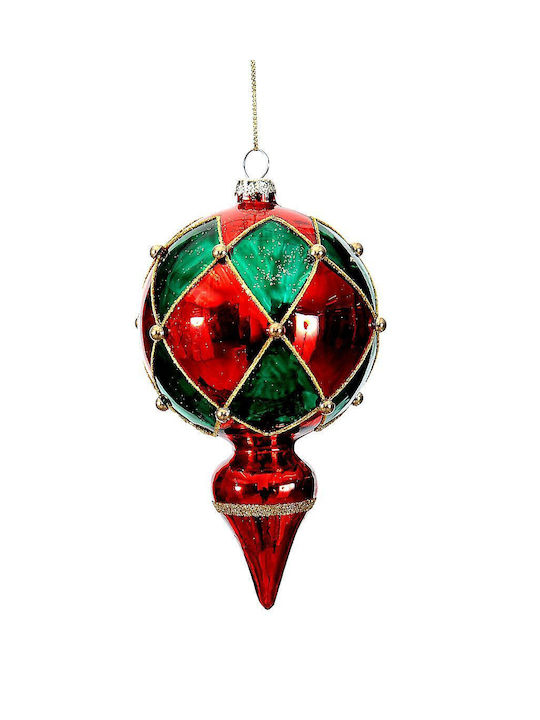 Hängendes Kugel Ornament Ornament Glas Rot 16cm