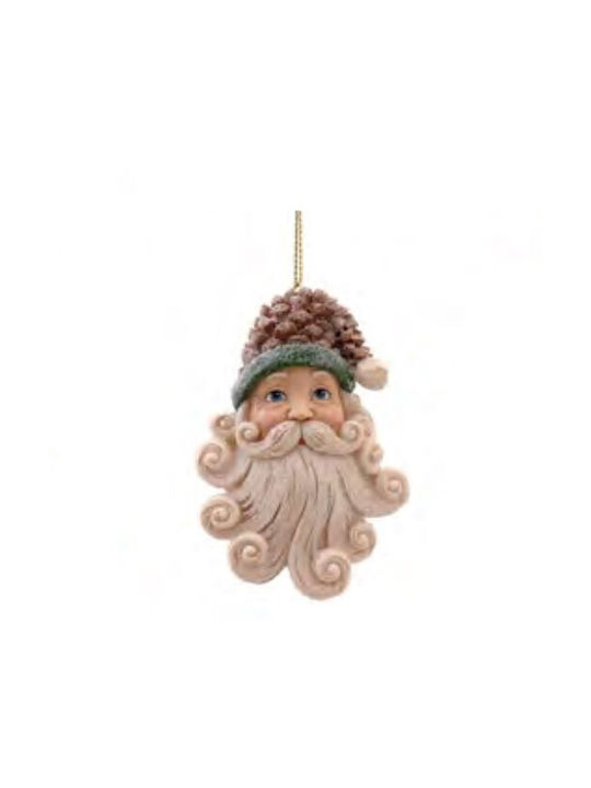 Hanging Santa Claus Ornament Green 10cm