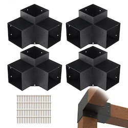 Vevor Βάση για Πέργκολα από Μέταλλο 15.2x15.2cm 4τμχ