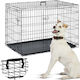 Pethaus Dog Wire Cage Large with 2 Doors Black 107x71x77cm