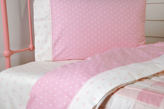 Down Town Home Kinder Kissenbezüge Set Baumwollsatin 52x75cm Pink