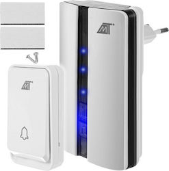 Optimo Smart Wireless Professional Doorbell Idealstore 150 M Range Water Resistant 3-level Volume Control 51 Polyphonic Sounds 90 Db Volume White Color
