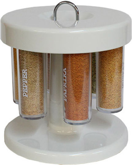 Plastic Tabletop Rotating Spice Rack Transparent