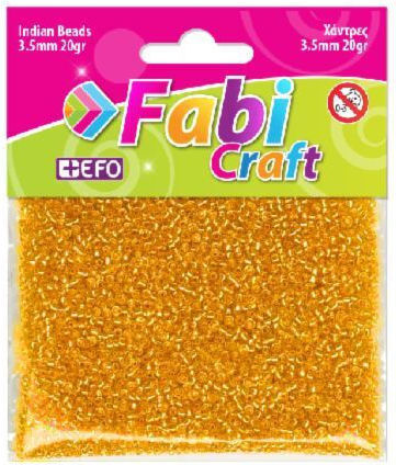 Fabi Χάντρα Χειροτεχνίας Πορτοκαλί 3.5mm 20gr