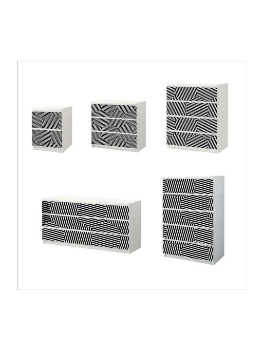 Hexagonal Drawer Sticker for Quadruple Dresser:...