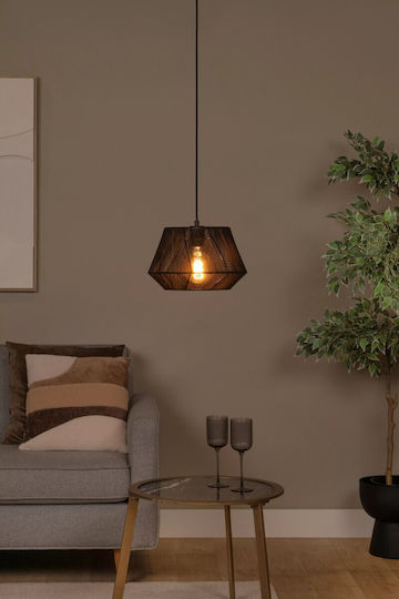 Lucide Lightning Hängelampe Schwarz mit Fassung E27
