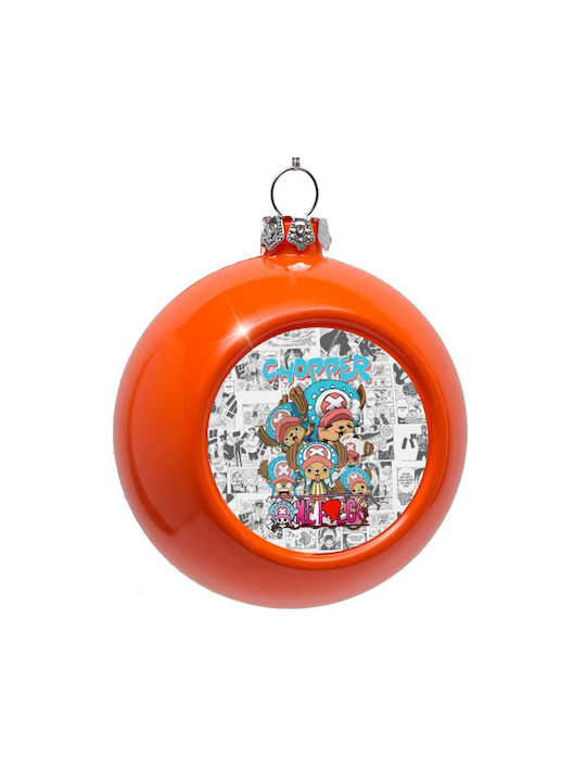 Chopper One Piece Μπάλα Πλαστική Πορτοκαλί 8cm