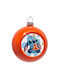 Stitch Pizza Ornament suspendat Glob Plastic Portocaliu 8buc